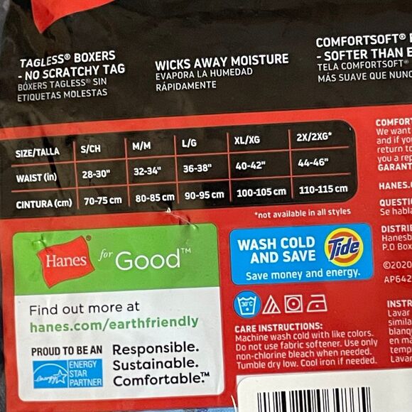 4 pairs Hanes men’s boxers underwear size large - Picture 4 of 4